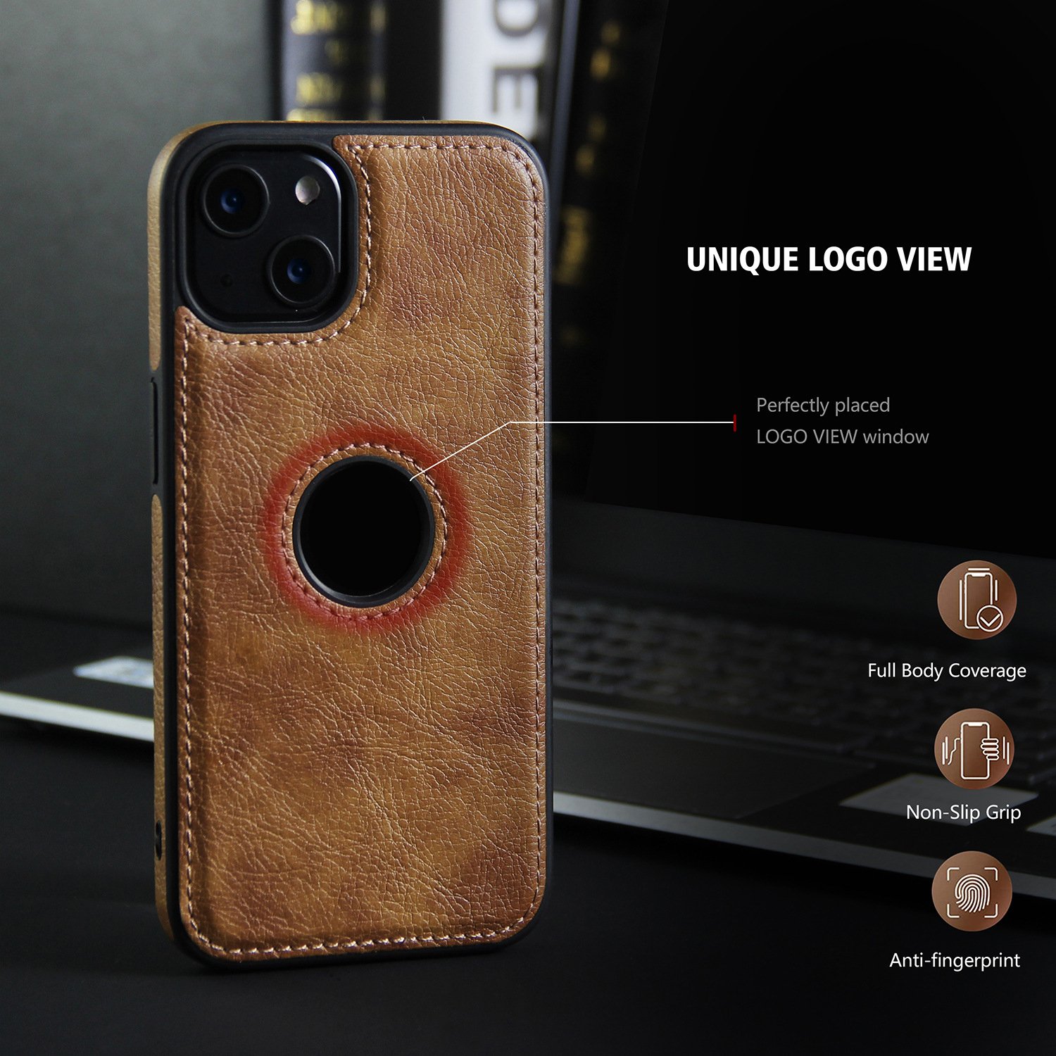 Leather Back Cover for iPhone 14 Pro Max 15 Man Luxury Black Brown PU Thin Slim Phone Cover for iPhone 16 PU Leather Back Cover