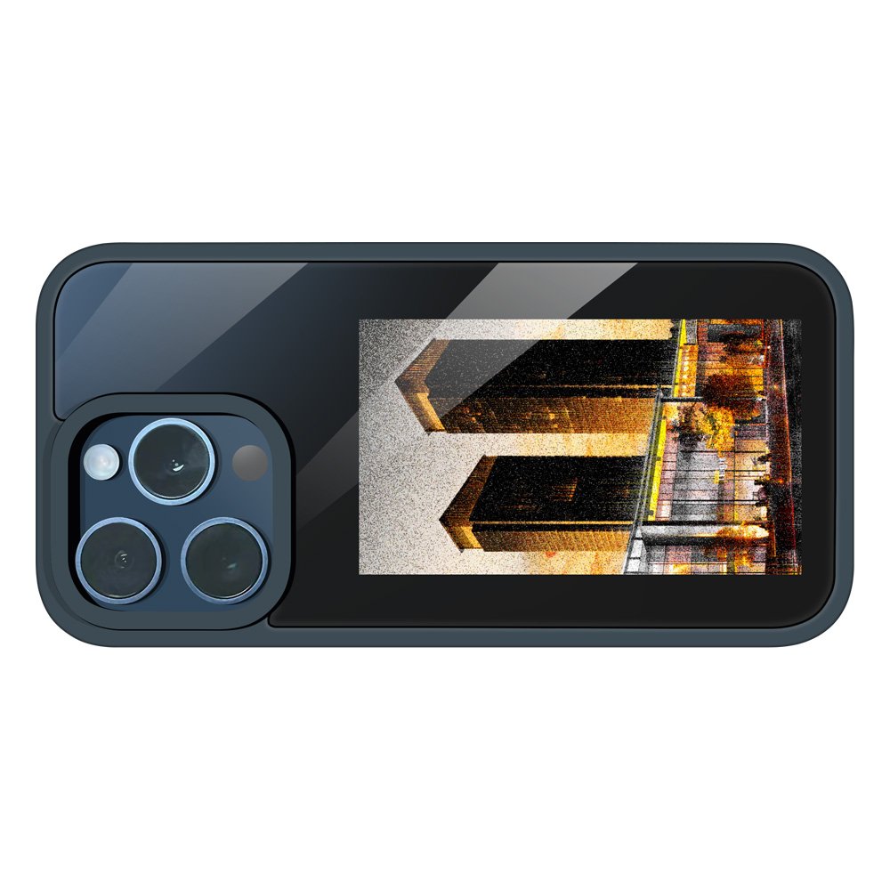 Factory Diy nfc 4 color picture smart function e lnk screen display photo in mobile Phone Case for Iphone 15 Pro Max 13 14 Plus