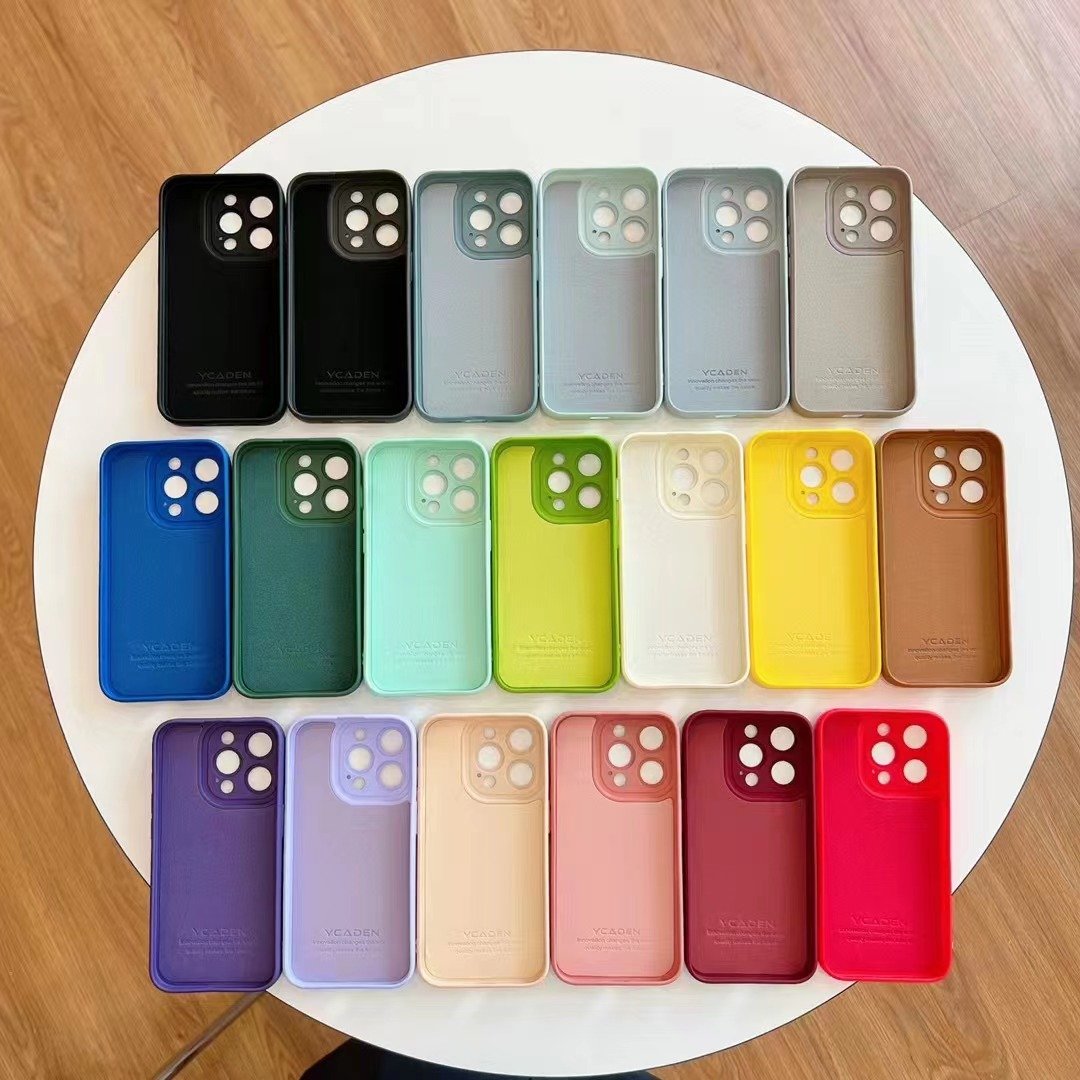 Hot selling liquid silicone mobile phone case with soft microfiber Silicon Phone Cases for iPhone 14 13
