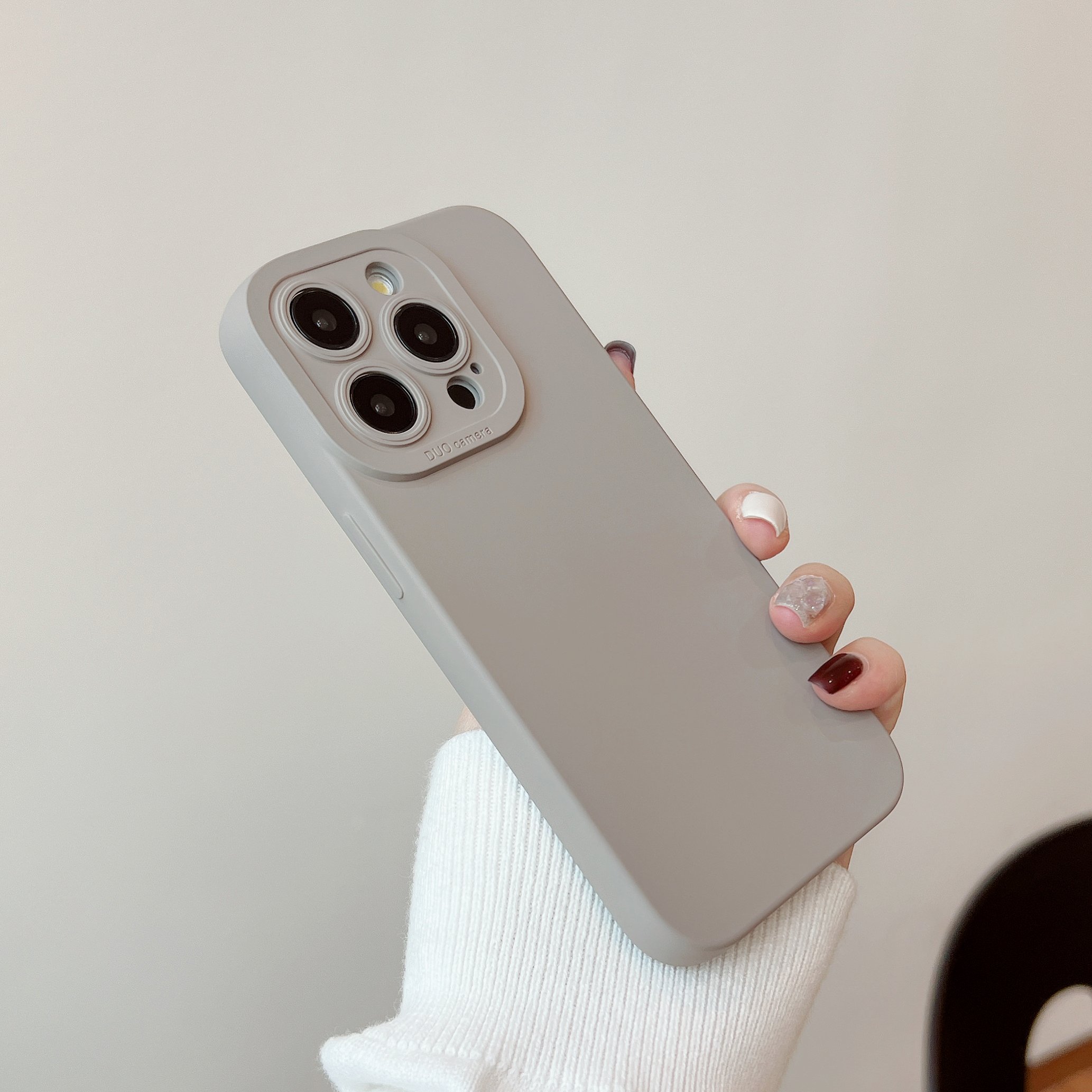Hot selling liquid silicone mobile phone case with soft microfiber Silicon Phone Cases for iPhone 14 13