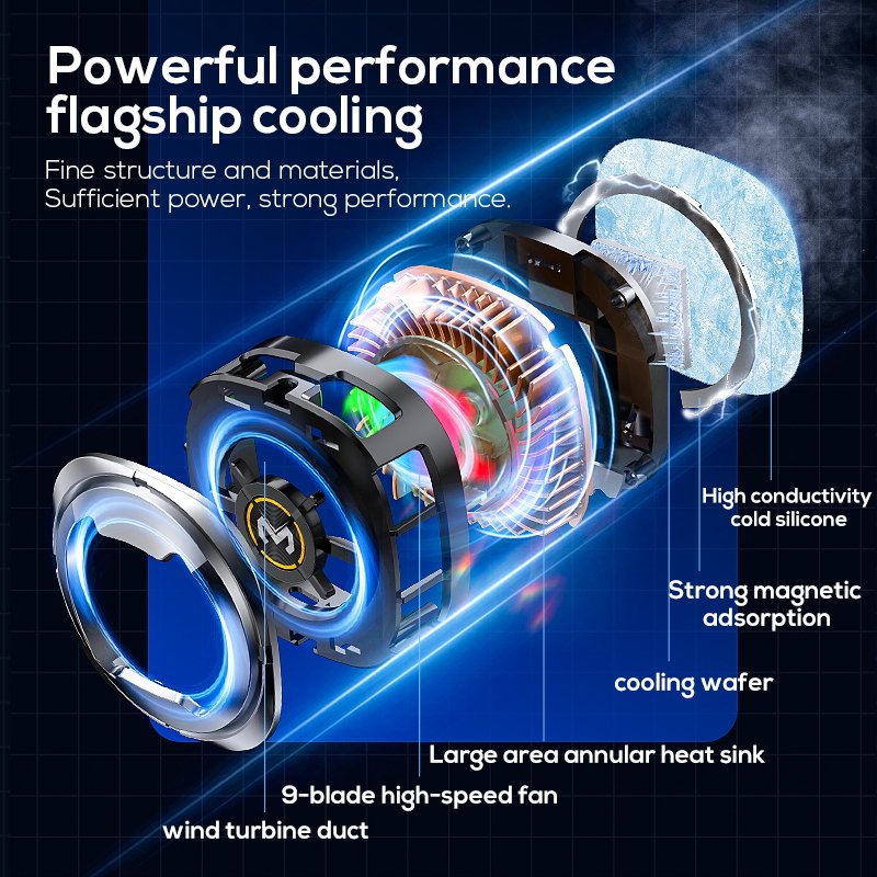 MEMO CX06 Magnetic Ice Cooling Pad Gaming Cooler Mobile Phone