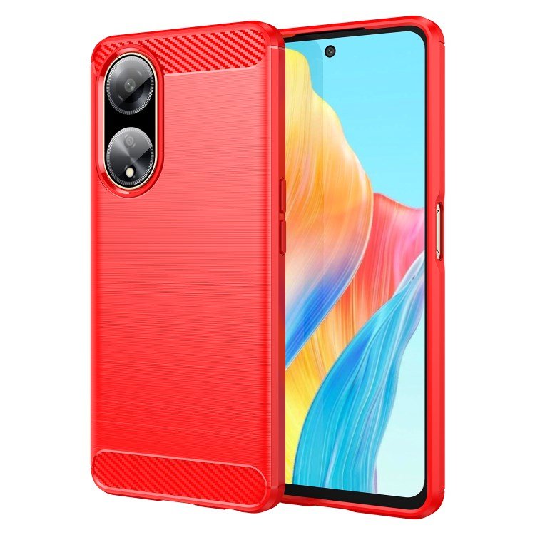 For Oppo A1 5G A98 5G F23 5G Soft TPU Phone Case Carbon Fiber Texture Brushed Phone Cover
