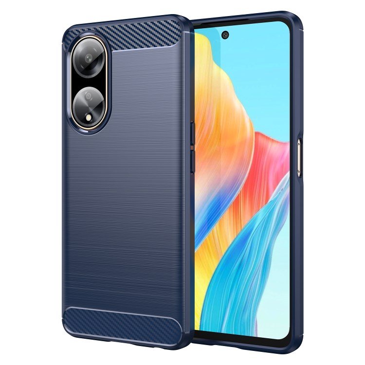 For Oppo A1 5G A98 5G F23 5G Soft TPU Phone Case Carbon Fiber Texture Brushed Phone Cover