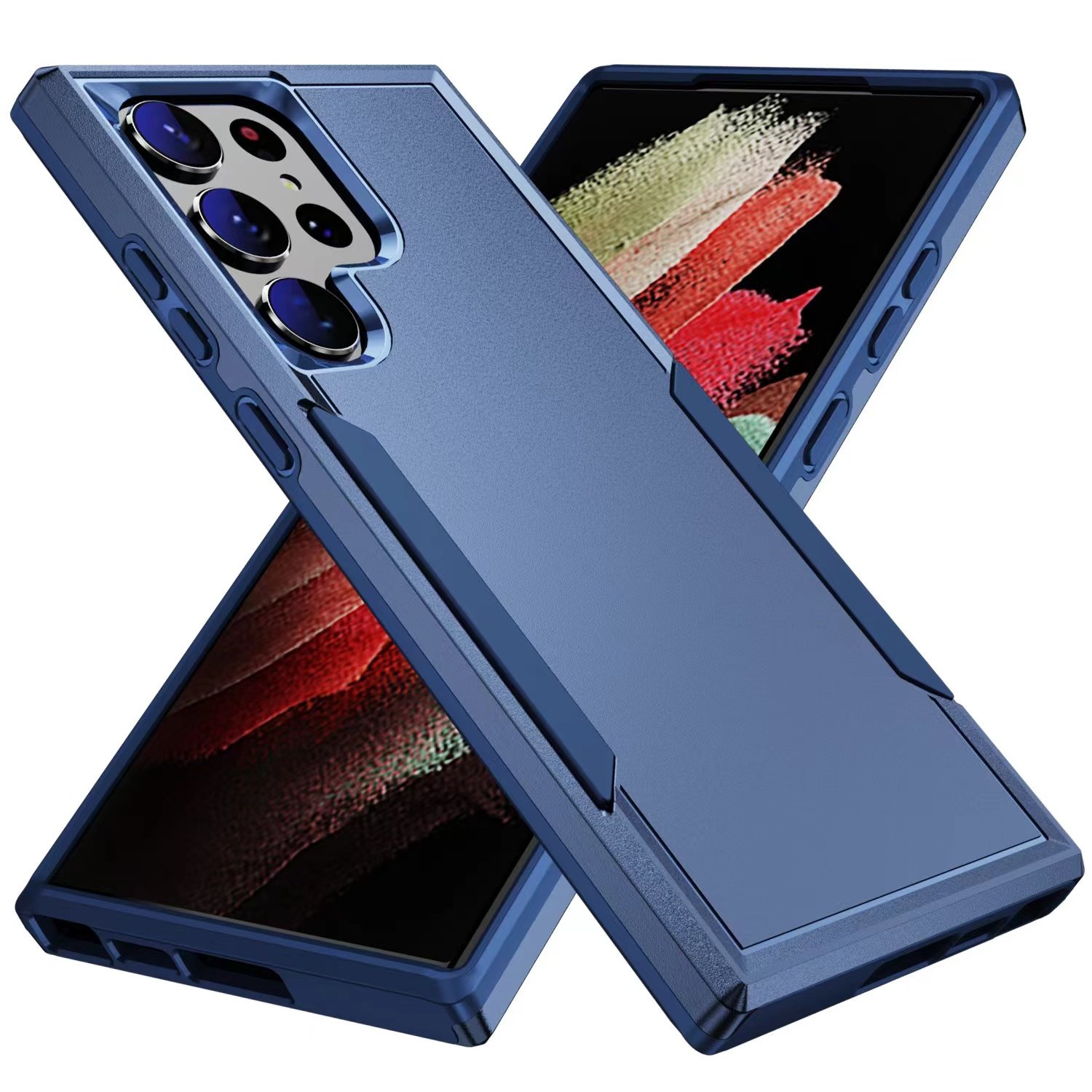 Heavy Duty Shockproof Mobile Phone Cases For Samsung Galaxy S24 Ultra A53 S23FE Rugged Hybrid Armor Protective Phone Cover