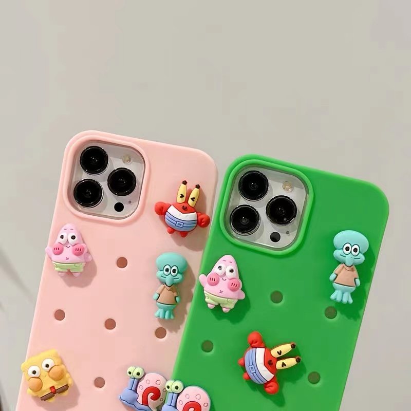 Customized DIY 3D Cartoon Holes Thermal Dissipation Silicone corc Phone Case For iPhone 15 Ultra 14 pro Max 13 12 pro phone cove