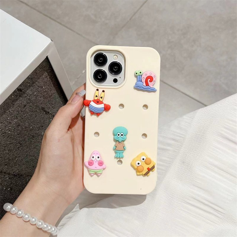 Customized DIY 3D Cartoon Holes Thermal Dissipation Silicone corc Phone Case For iPhone 15 Ultra 14 pro Max 13 12 pro phone cove