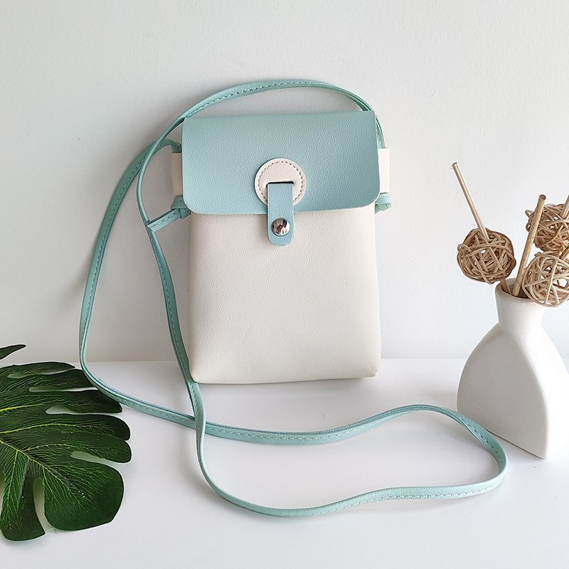 Hotsale New Style Fashion PU Leather Cell Phone Shoulder Pocket Wallet Pouch Mobile Phone Bag Case with Neck Strap Phone Bag