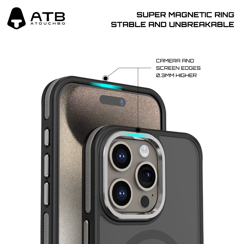 ATB Factory Shockproof Magnetic Metal Phone Case Multicolour Magnetic fundas para celular For iPhone 16 15 14 Pro Max
