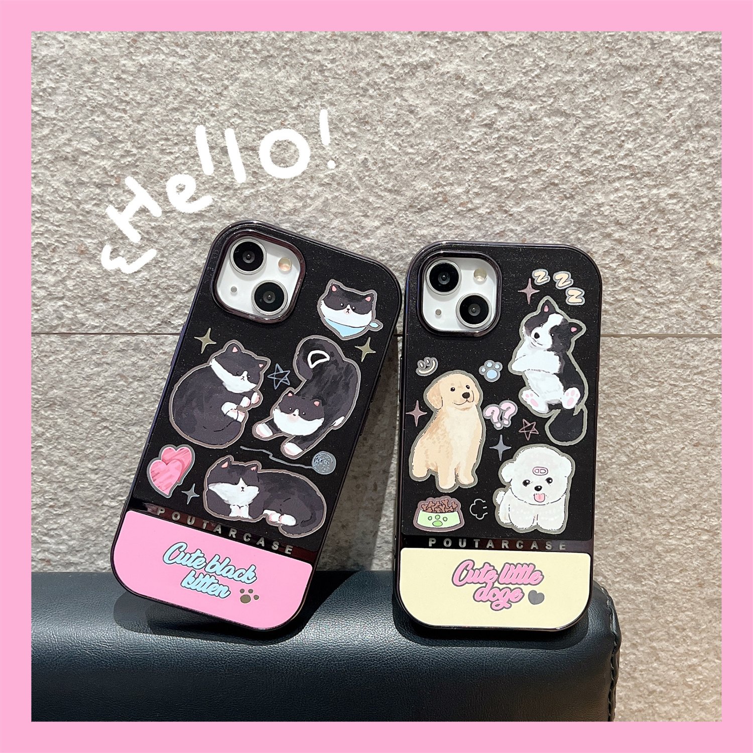 SHKL Wholesale Mobile Phone Case Cover Bag Cases Dog Cat Friends Food TPU Waterproof Clear Design 13 14 15 Pro Max For iphone