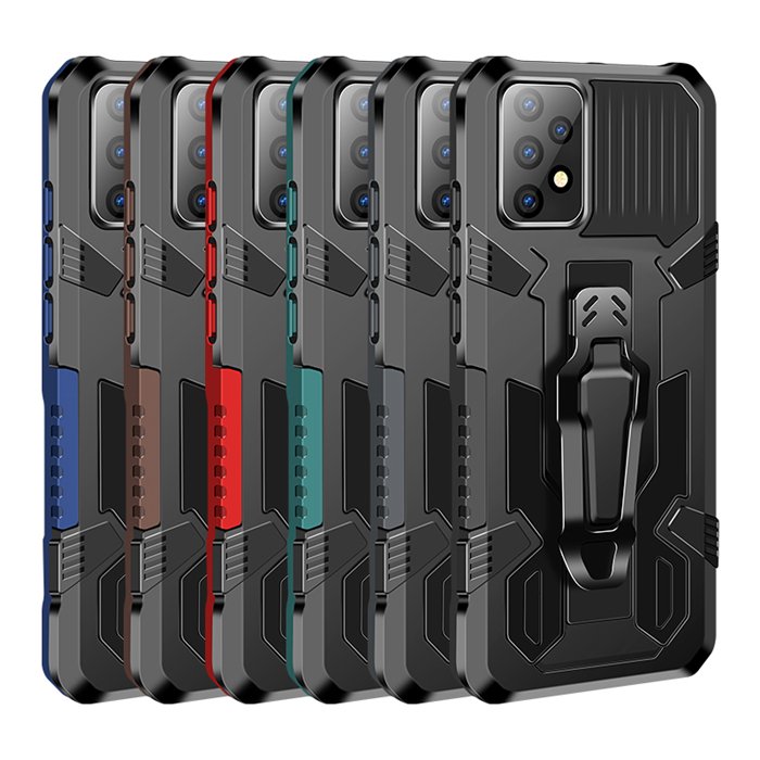 For iPhone 16 Dual Layer Case with Kickstand Holster Combo Shockproof Case for iPhone 15 Belt Clip Kickstand Mobile Phone Case