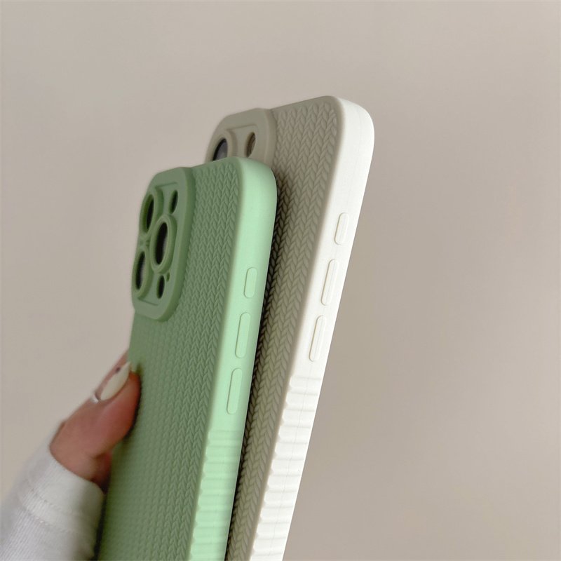 Candy Color Woven Pattern TPU Soft Cover Mobile Phone Case For iPhone 15 14 13 12 11 Pro Max Xs Xr Xs Max 7 8 Plus