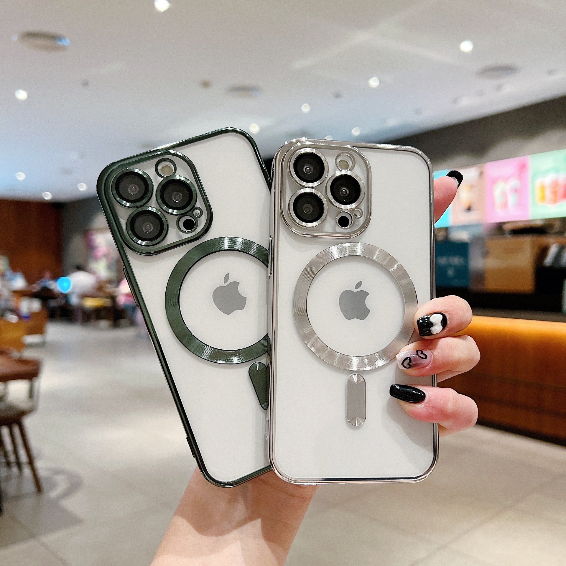 AilesTecca Electroplated Plated Soft TPU Silicon New Magnetic Phone Case Shockproof For iPhone 14 Pro max phone case