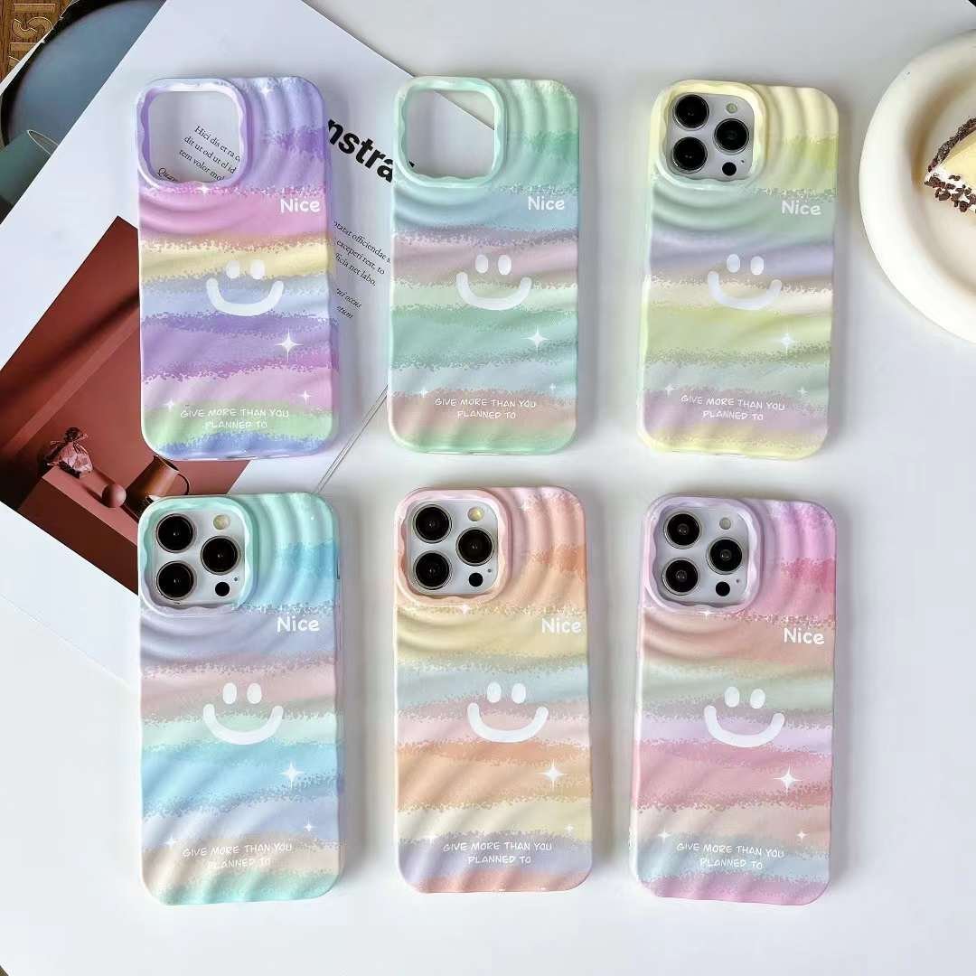 New Electroplate Business Smile Bling IMD Soft TPU Shockproof Mobile Phone Case Accessory for iPhones 13 14 15 16 Pro Max Promax