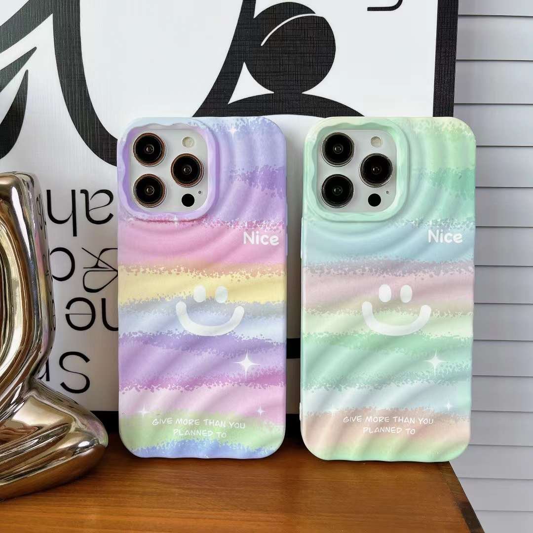 New Electroplate Business Smile Bling IMD Soft TPU Shockproof Mobile Phone Case Accessory for iPhones 13 14 15 16 Pro Max Promax