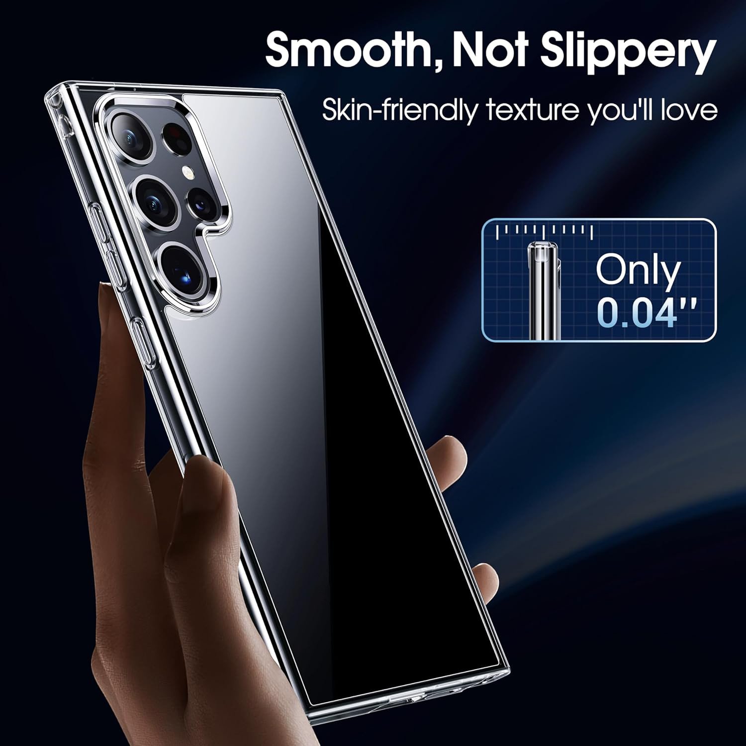 For Samsung Galaxy S24 Ultra Shockproof Phone Case Transparent Clear TPU+PC Mobile Phone Case