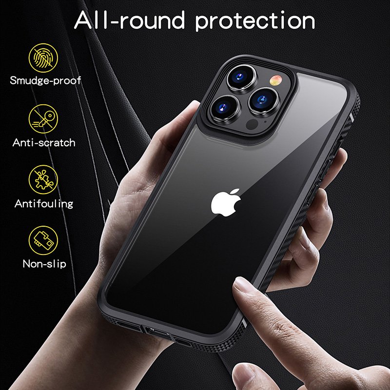 2021 New Product Tpu Frame + Transparent Pc Backplane Anti Fall Mobile Phone Case For Iphone 13 13 pro max