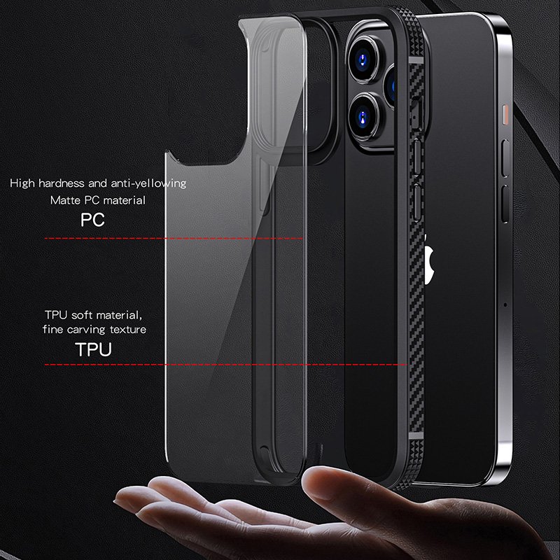 2021 New Product Tpu Frame + Transparent Pc Backplane Anti Fall Mobile Phone Case For Iphone 13 13 pro max