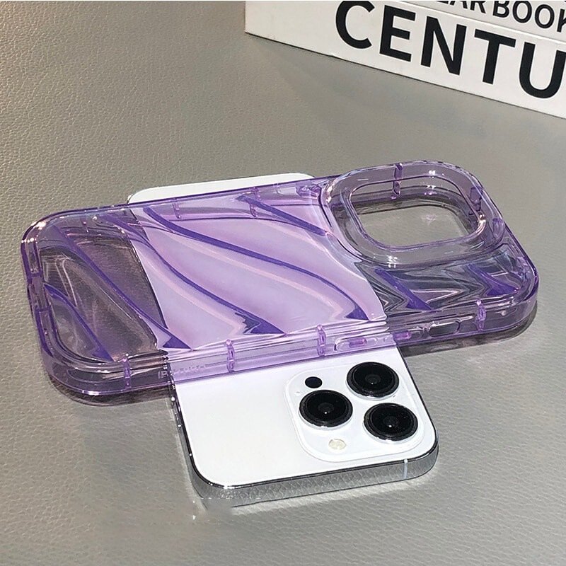 Ripple Phone Case Silicone for iPhone 16 Case Creative Wave Protective Cover Clear Wavy Phone Cases for iPhone 11 12 13 14 15 16