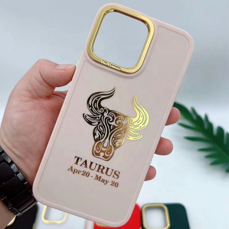 high quality low price multi color customized taurus constellation design mobile phone case for iphone 15 14 13 12 11 pro max