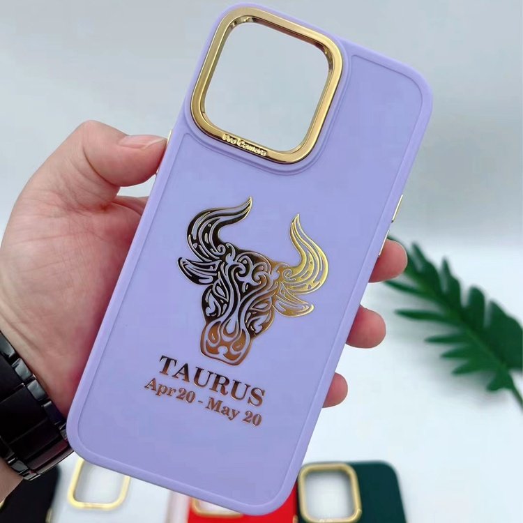 high quality low price multi color customized taurus constellation design mobile phone case for iphone 15 14 13 12 11 pro max