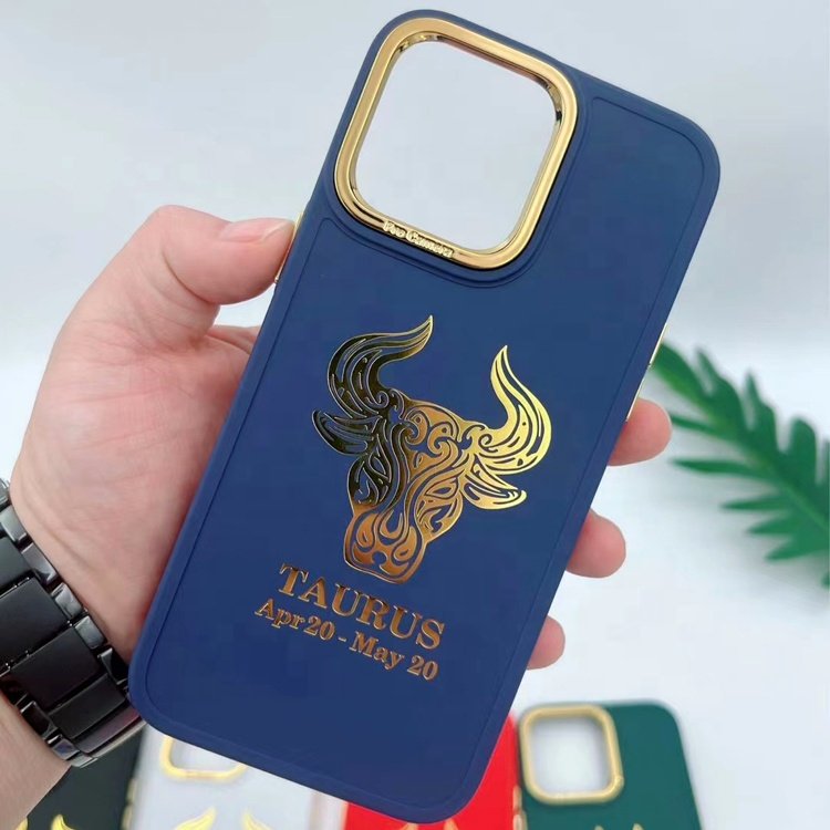 high quality low price multi color customized taurus constellation design mobile phone case for iphone 15 14 13 12 11 pro max