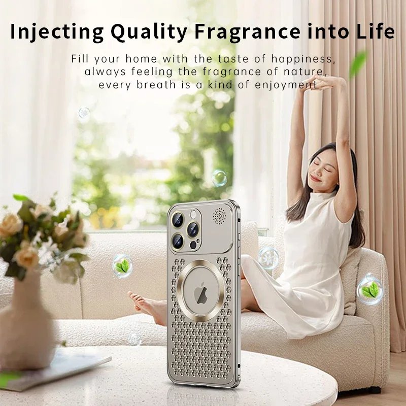 New aluminum cell phone case cover magnetic metal luxury mobile phone cases for iPhone 14 15