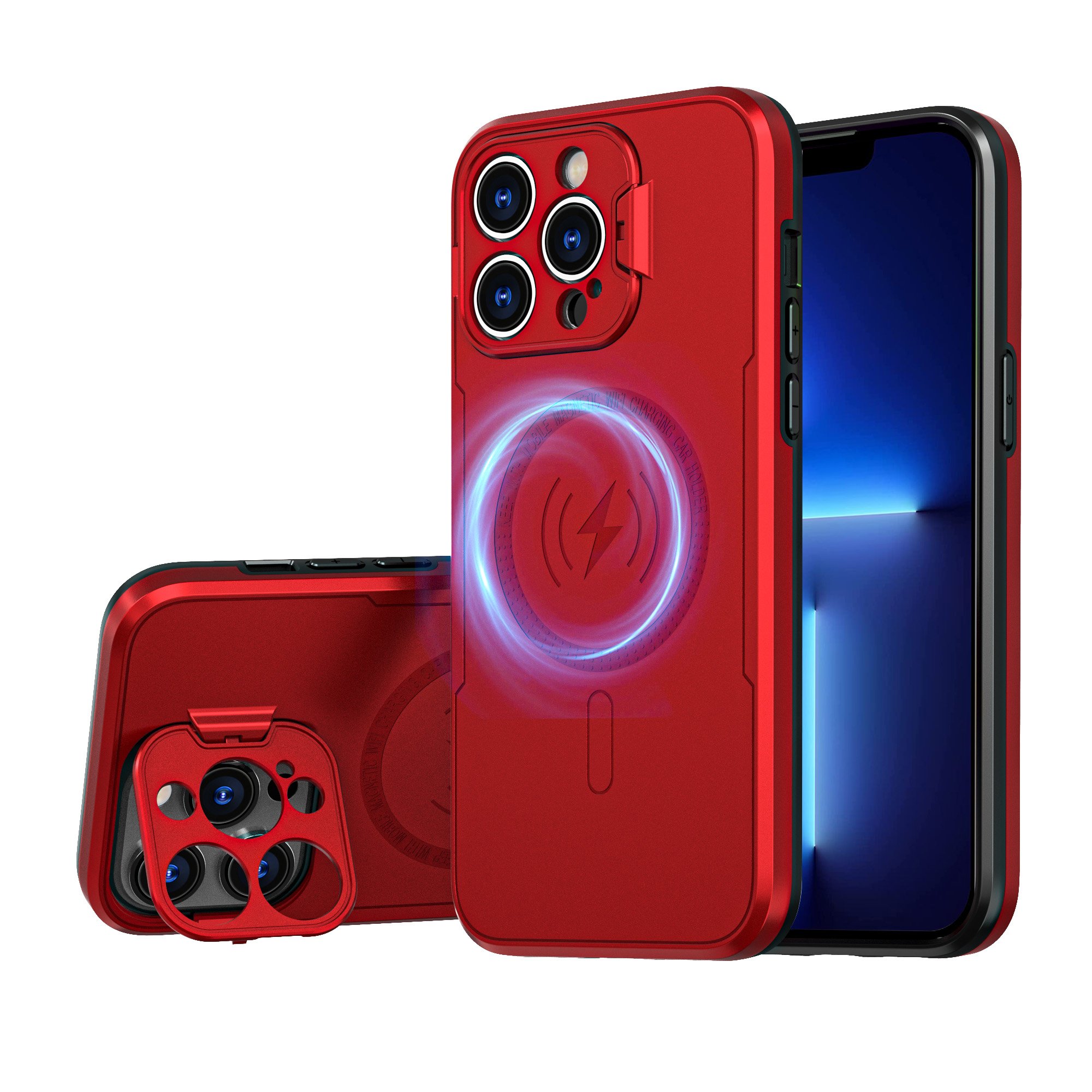 Hot Sell Armor Shockproof PC TPU Case for Charger Cover Magnetic Mobile Phone Case For iPhone 14 15 Pro max