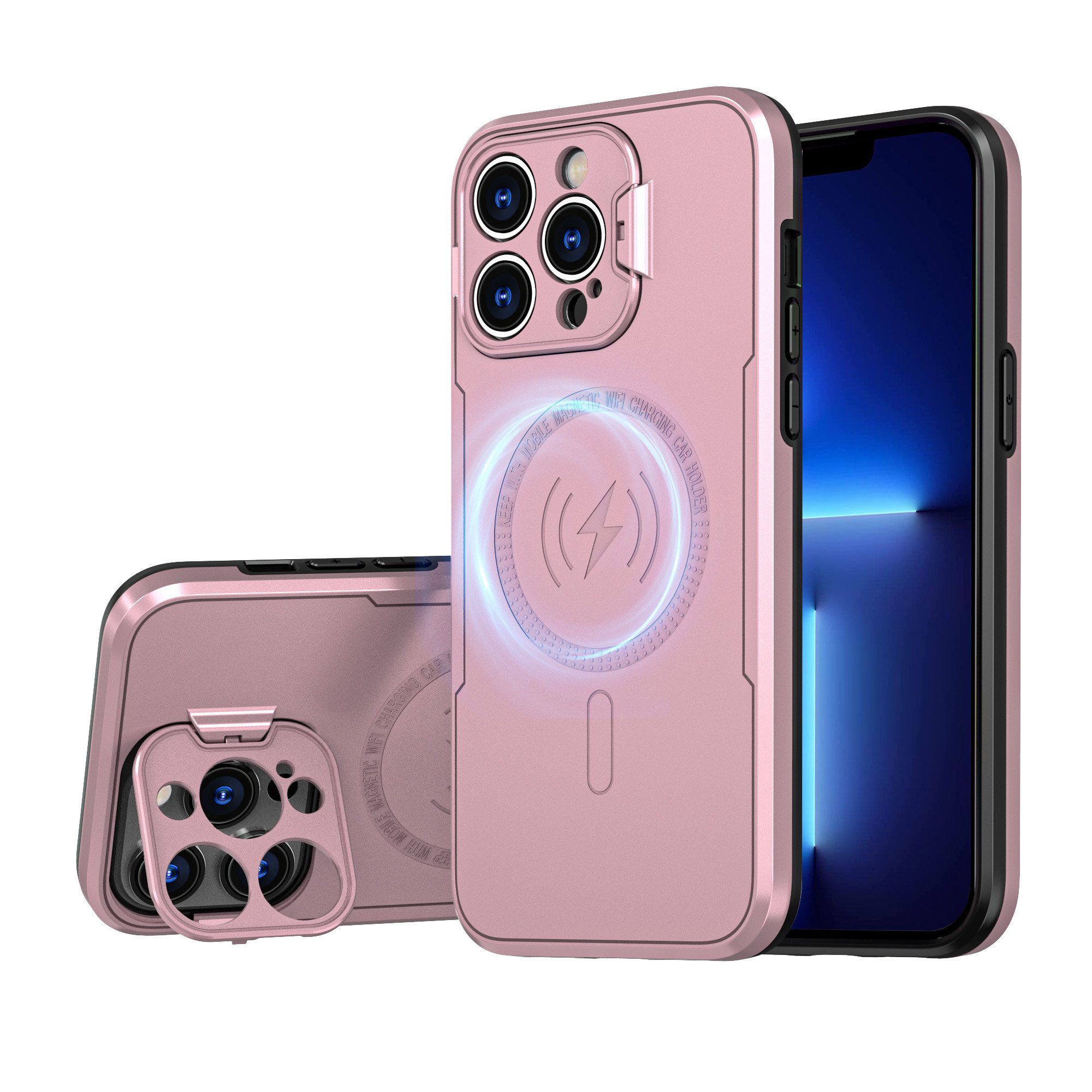 Hot Sell Armor Shockproof PC TPU Case for Charger Cover Magnetic Mobile Phone Case For iPhone 14 15 Pro max