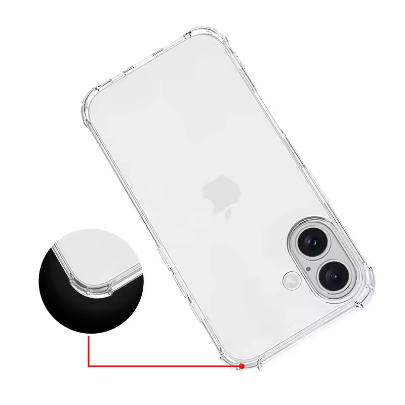 wholesale iPhone 16 Pro Case Crystal Clear TPU Transparent Bumper Mobile Phone Case for iPhone 16 Pro Max 16 Plus Cover