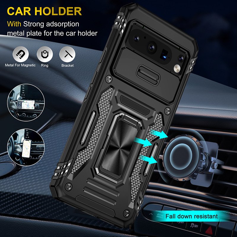 Mobile Phone Case for Google Pixel 9 Pro XL Window Push Bracket Pixel 8A Anti-drop Protective Shell