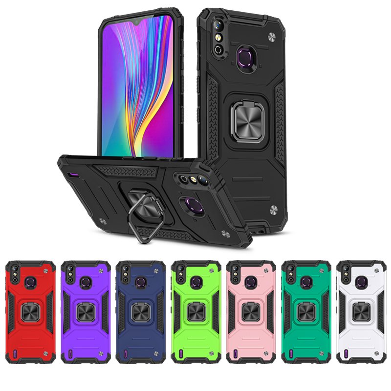 Luxury newest mobile accessories back cover for infinix hot 10 play kickstand cell phone case for infinix smart