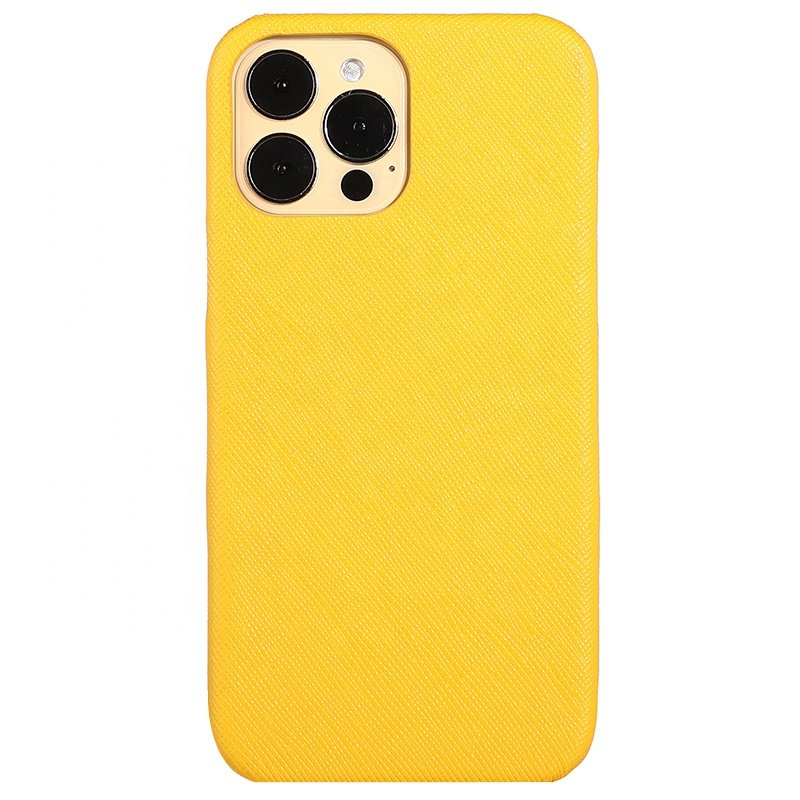 2024 New Product Saffiano Wrapped Edge Leather Phone Case For iPhone 15 Pro Max Cover
