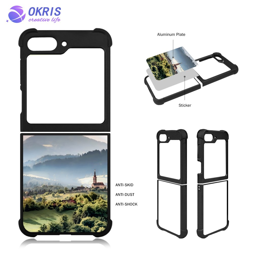 Ready To Ship Blank Sublimation Mobile Phone Case For Samsung Z Flip 5 DIY 2D TPU Phone Pouch For Galaxy Flip 4
