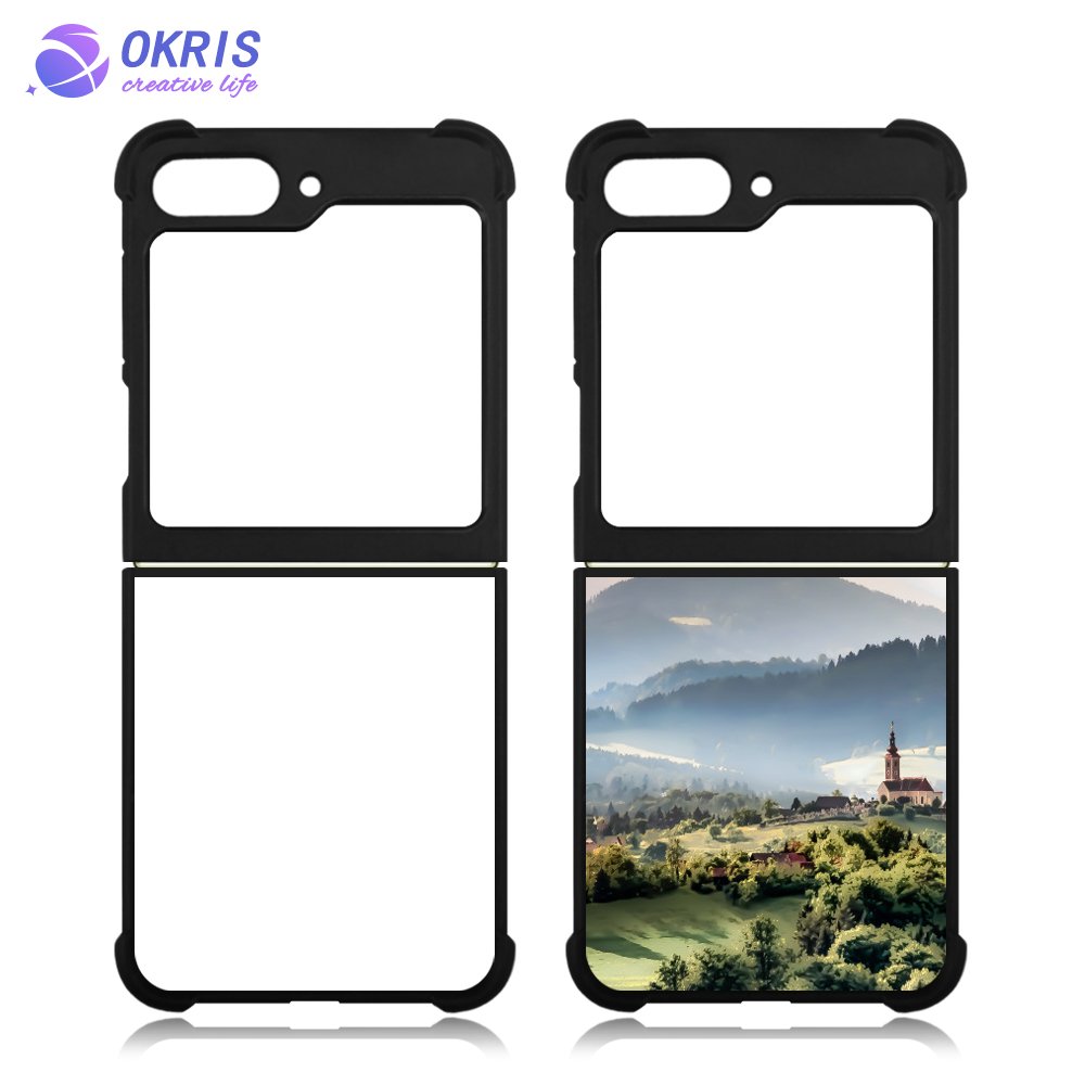 Ready To Ship Blank Sublimation Mobile Phone Case For Samsung Z Flip 5 DIY 2D TPU Phone Pouch For Galaxy Flip 4