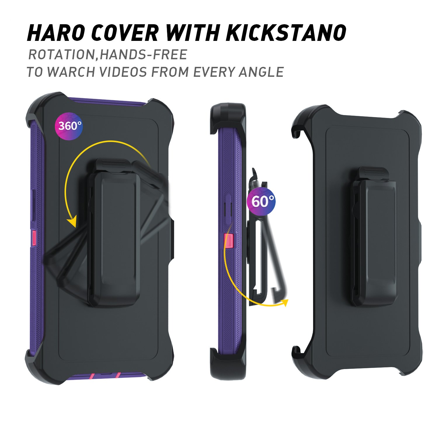 3In1 Robot Defender Hard Mobile Phone Case For iPhone 14 Series Case Holster Belt Clip Stand Back Cover Cases