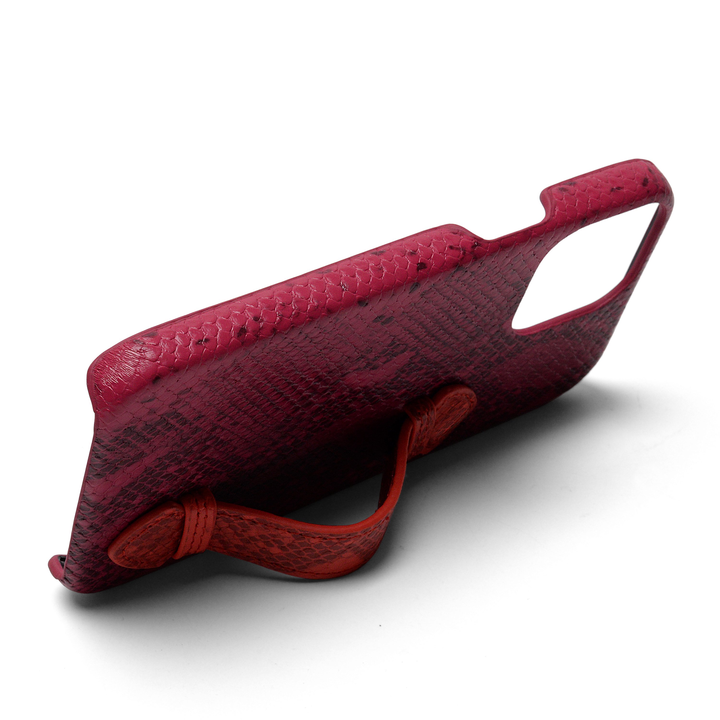 Design Custom Crocodile Snake Skin Genuine Leather Real Mobile Phone Cases With Strap Finger Holder For Iphone 14 Pro Max Case