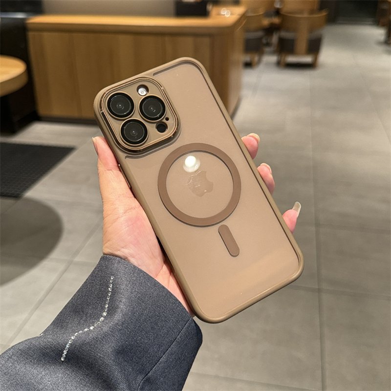 Luxury Magnetic Phone Case For iphone 16 15 14 13 12 Pro Max With Lens Film Protection Shockproof Transparent Acrylic Cover