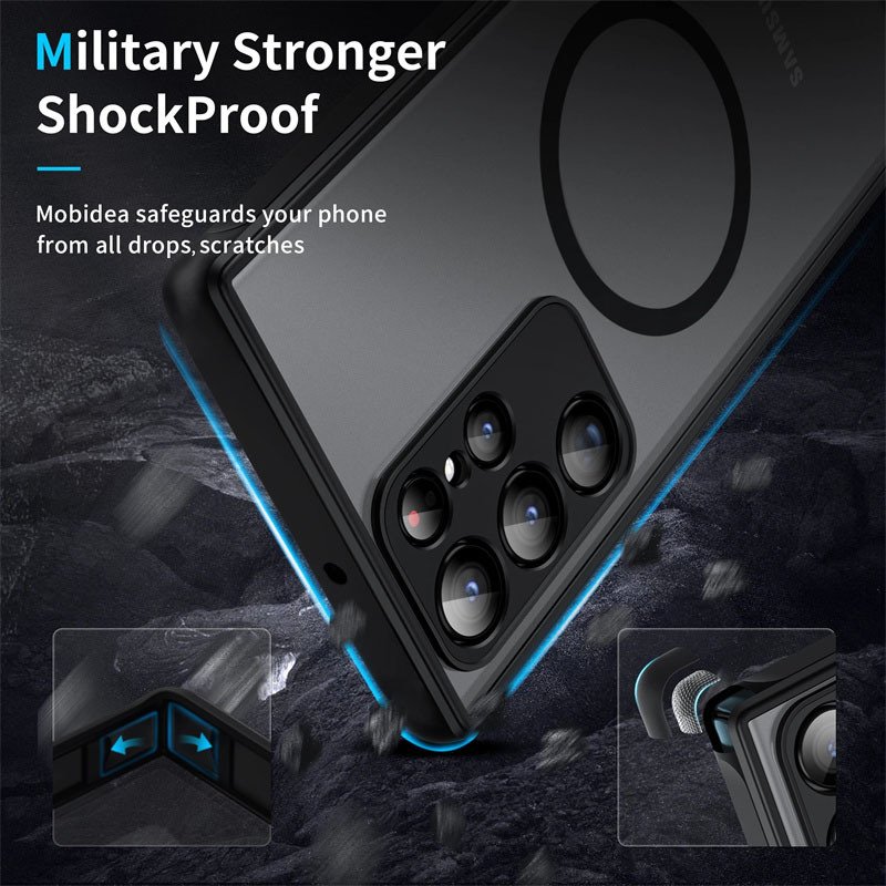 Fashion shockproof Matte Magnetic TPU Mobile phone case for Samsung A series galaxy note 8