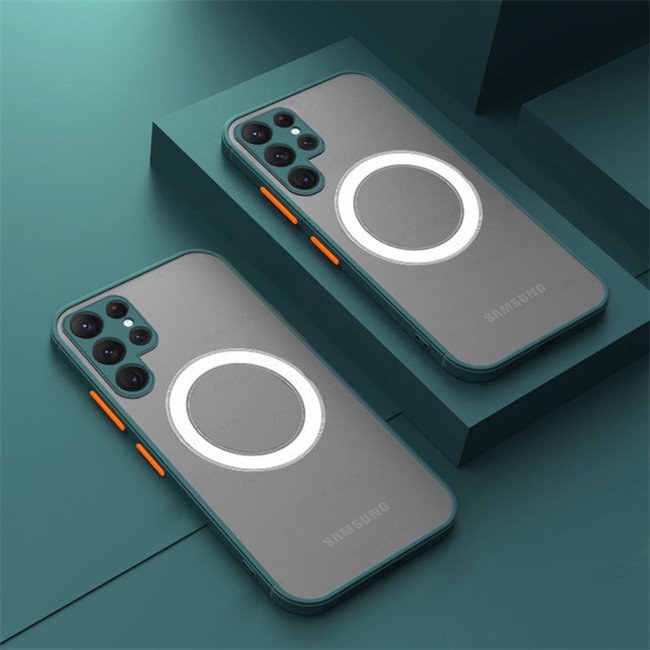 Fashion shockproof Matte Magnetic TPU Mobile phone case for Samsung A series galaxy note 8