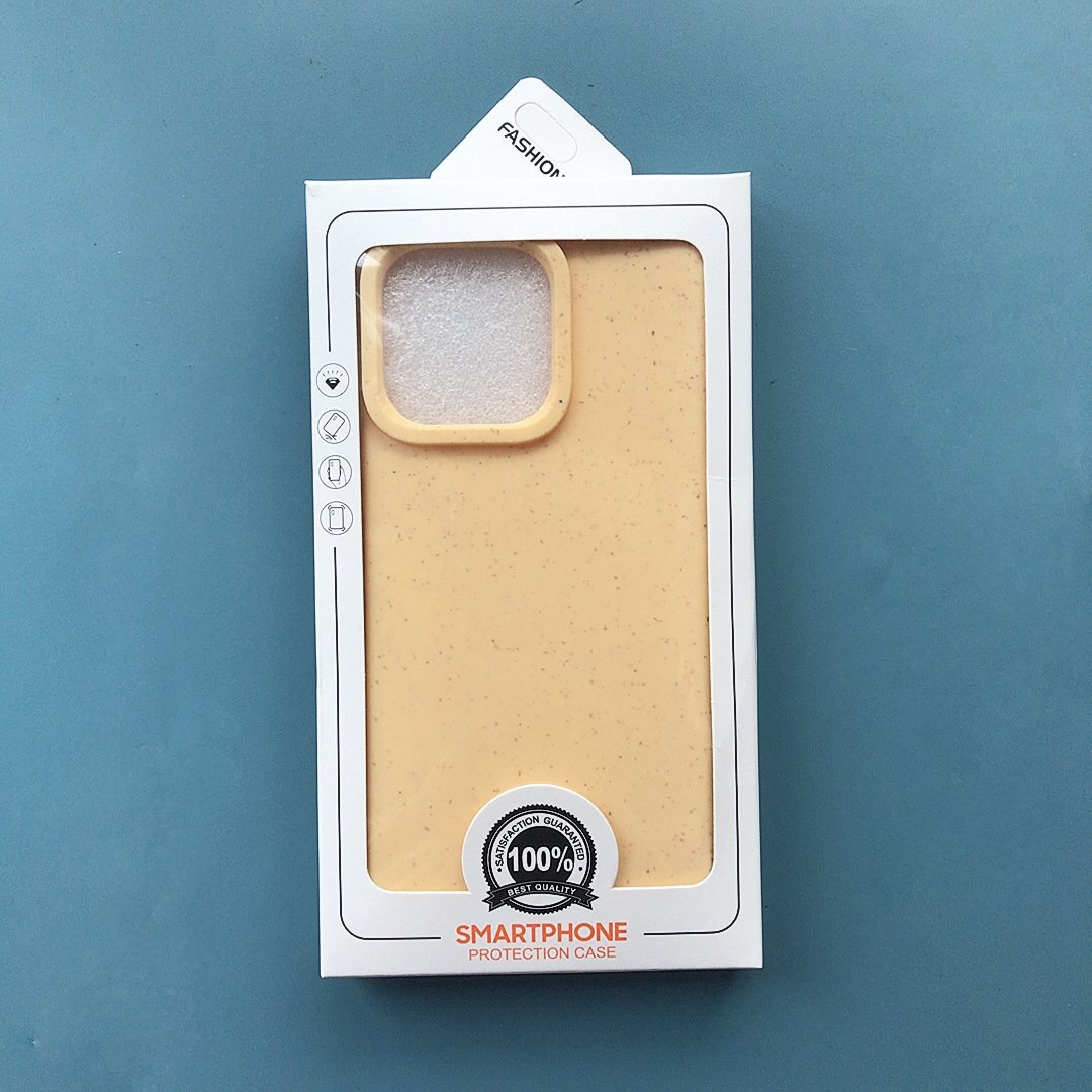 Wheat Straw Silicon 100% Fully Biodegradable Eco Friendly Mobile Phone Case For iphone Apple 11 12 13 14 15 16 plus/pro/pro max