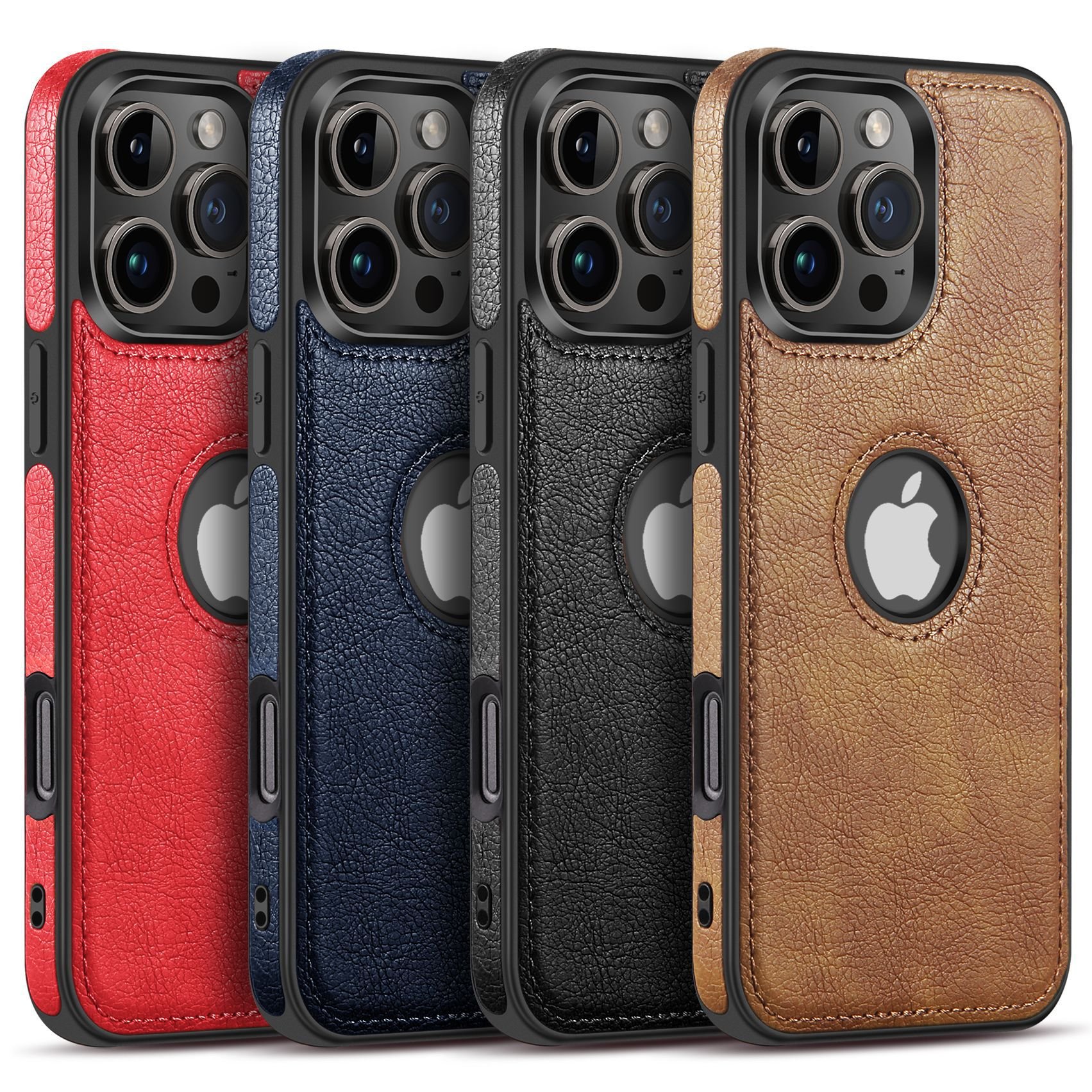 Phone Case for Apple 15 Pro Max Leather Texture Bracket Stand Mobile Phone Case for iPhone 14 15 Anti-fall Phone Accessories