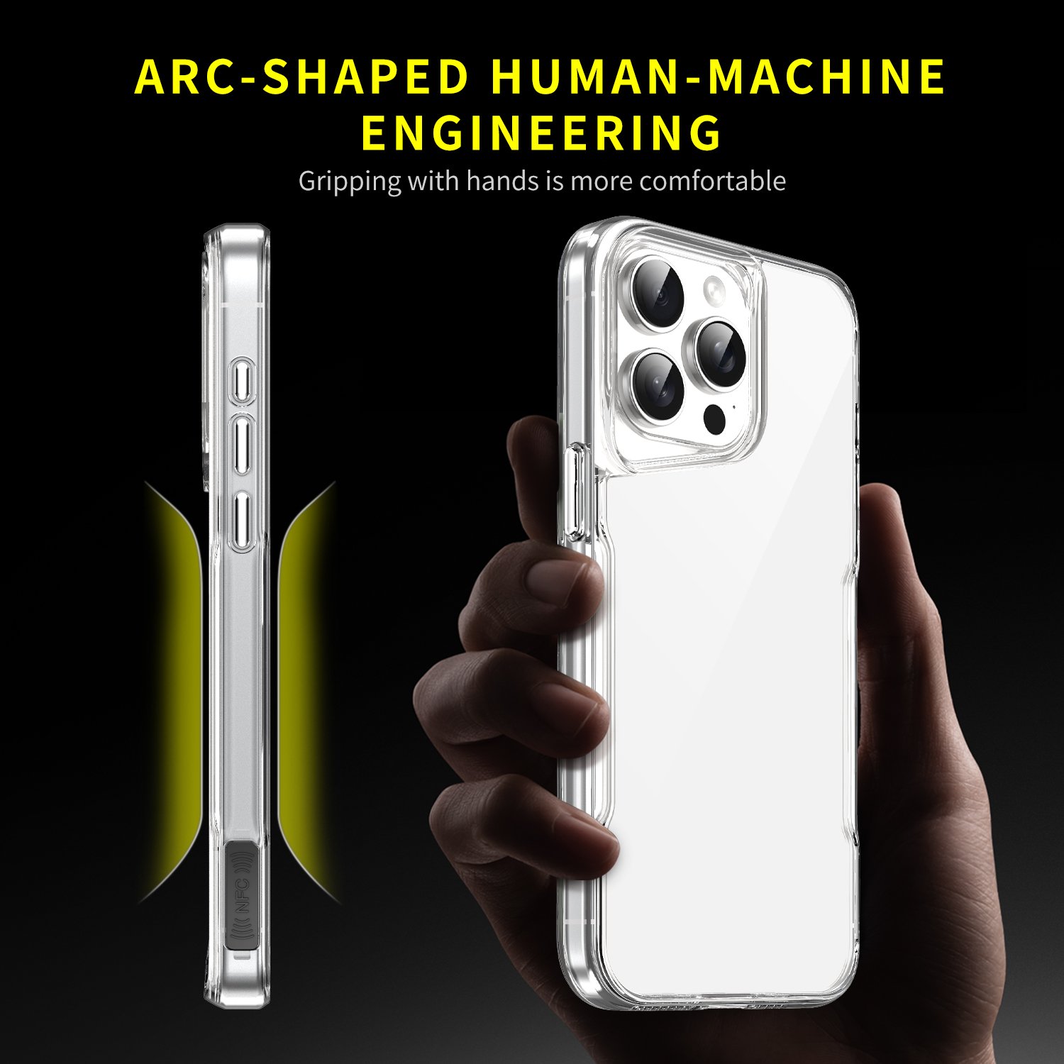 New transparent phone case for iPhone15 pro Simple Shockproof Clear Mobile Phone Cases for iPhone 16 15 14 13 12 11