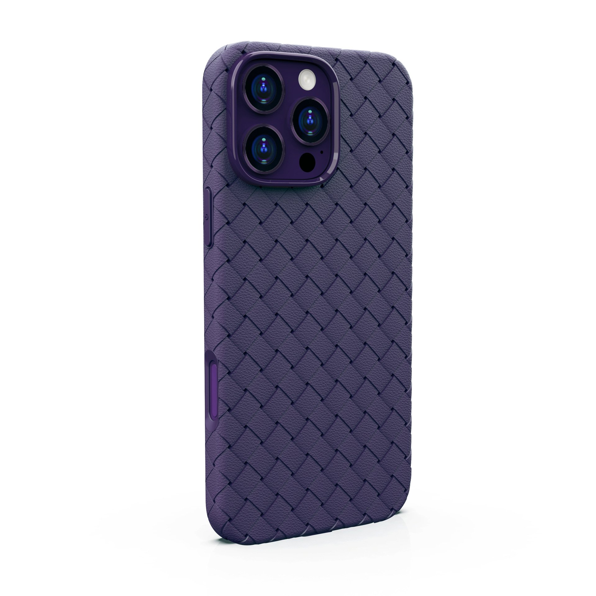 For iPhone 15 Woven-Style Case Weave Braid for iPhone Case Purple Green Weave for iPhone 16 15 14 13 12 11 Pro Max Case