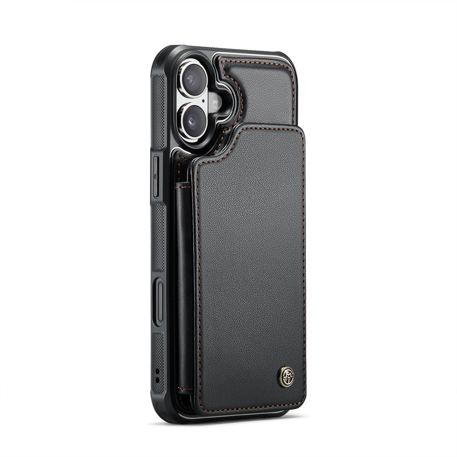 New iPhone 16Pro Mobile Phone Leather Case Suitable for 15 Mobile Phone Case Card Magnetic Suction IP14 Pro Protective Case 13