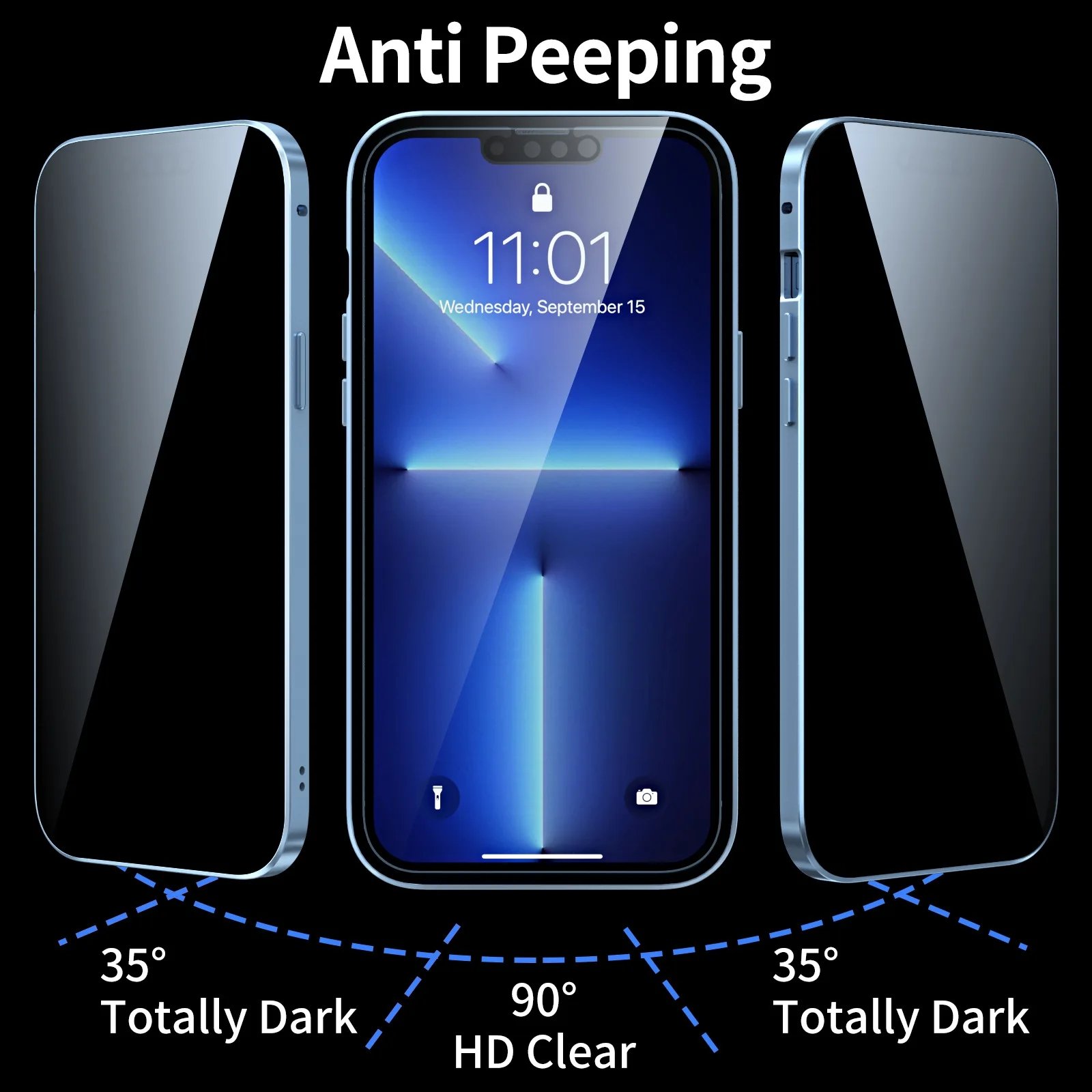 For Iphone 16 15 14 13 12 11 Privacy Case With Nano Tech Tempered Glass Anti Spy Magnetic Metal Protective Phone Case