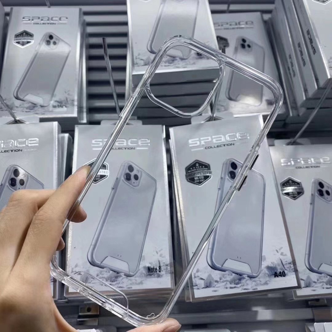 Retail Packing Box for iPhone16 15 12 13 14 15 Pro Max-Mobile Phone Case Air Cushion Shockproof Acrylic Clear Back Holster