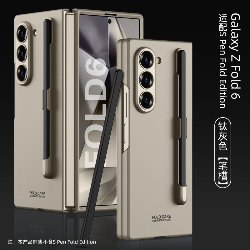 For Z fold 6 new style luxury Ultra thin pen slot phone case simple full cover slim thin hard shell all inclusive phone case
