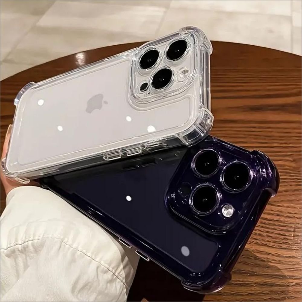Popular Slim 4 Corners Shockproof Transparent Phone Case For iPhone 15 14 13 Pro Max