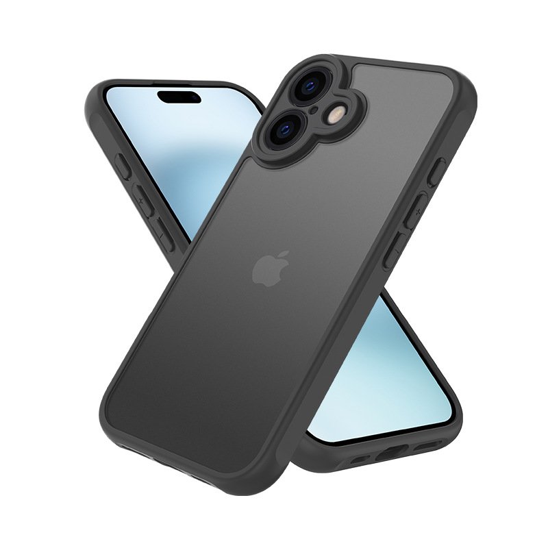 For iPhone 16 Mobile Phone Shell New Transparent Silicone for Apple 13 14 15 promax Lens Frosted Protective Case Soft
