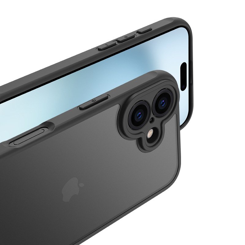 For iPhone 16 Mobile Phone Shell New Transparent Silicone for Apple 13 14 15 promax Lens Frosted Protective Case Soft